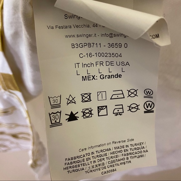 Versace Jeans Floral Striped T-Shirt Sz L - Picture 9 of 9